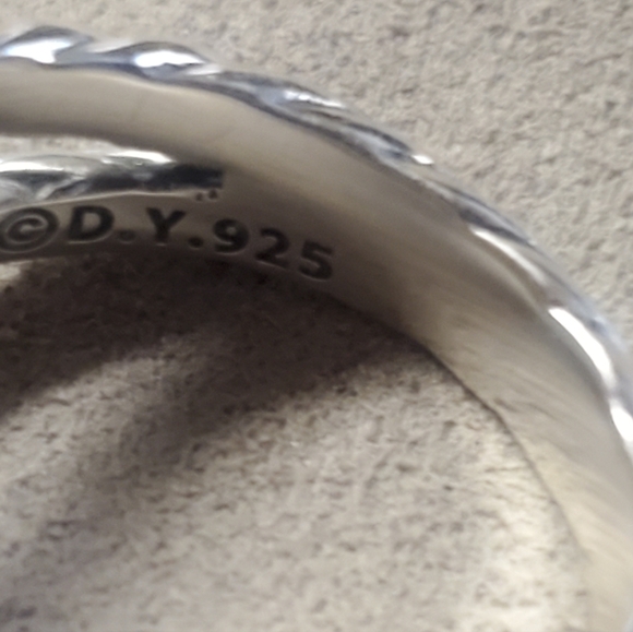 David Yurman Cushion On Point Citrine With Diamonds Ring 14mm Size 7 - Picture 7 of 9